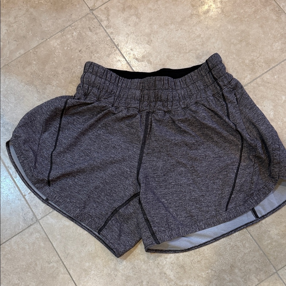 Lululemon Hotty Hot High Rise Lined Short 2.5in Charcoal Women's Athletic Shorts